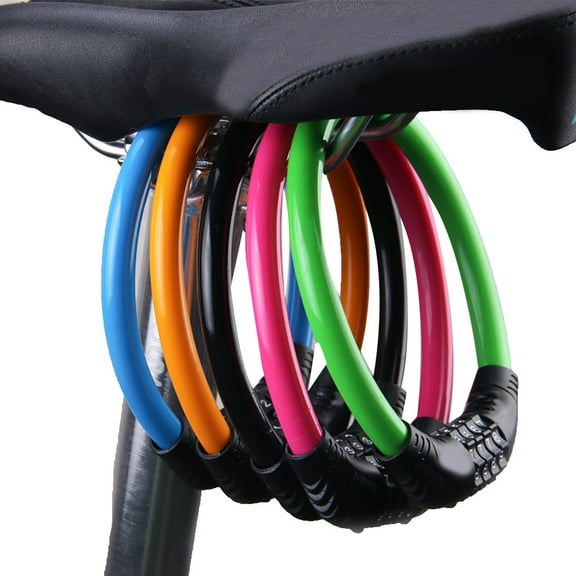 SPRING PARK Bike Cable Lock, 7 Digit Security Resettable Combination Coiling Cable Bike Locks Without Mounting Bracket