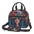 thumbnail image 1 of Easygdp Bohemian Colorful Flower Woman Caja de Almuerzo para Mujeres y Hombres, Bolsa de Almuerzo Insulada, Bolsas Reutilizables Impermeables para Viajes, Trabajo y Picnics, 1 of 7