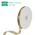 thumbnail image 2 of Cinta de satén Uxcell, cinta de satén de poliéster de cara simple para envoltura de regalos, manualidades Oro Champán 5/8 pulgadas, 2 of 7