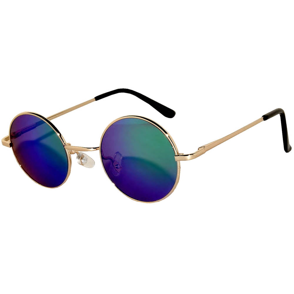 Owl ® Eyewear Sunglasses 43mm Women’s Metal Round Circle Gold Frame