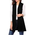 thumbnail image 3 of Diufon Womens Long Cardigan Lightweight Sleeveless Vest Tops Solid Color Blouses Coat with Pockets, 3 of 6