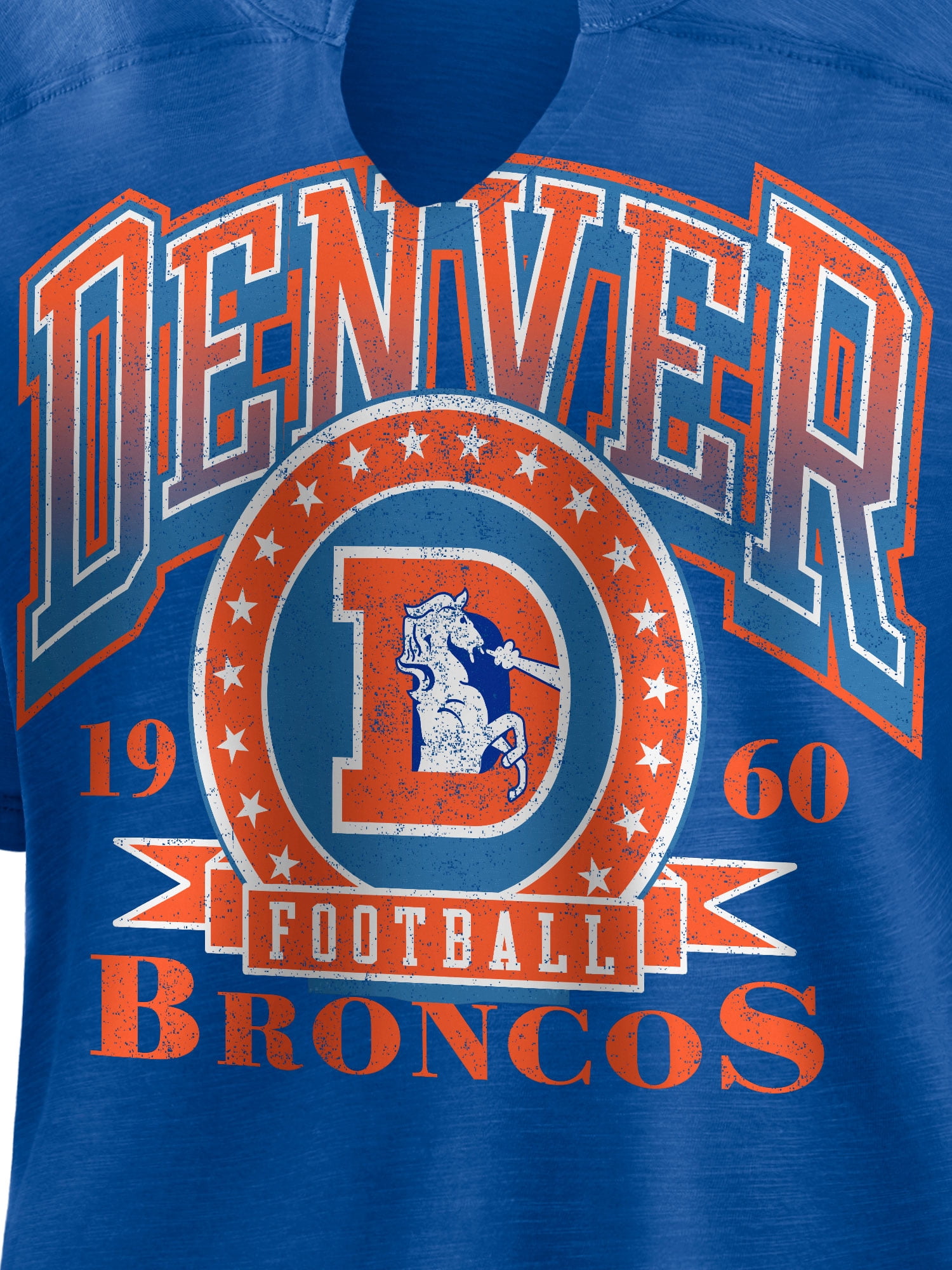 NFL Denver Broncos Women's Cotton Blue Short Sleeve T-Shirt