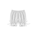 thumbnail image 4 of TiaoBug Girls' Ruffle Lace Bloomer Shorts Party Underskirt Safety Bottom Pumpkin Pants Undershorts White 2-3, 4 of 5