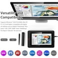 thumbnail image 4 of XP-PEN Graphic Drawing Tablet Artist 12 Pro 11.6 Inch Drawing Monitor 1080P Display Tilt Battery-Free Stylus 8192 Levels Pressure, 4 of 10