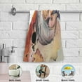 thumbnail image 5 of Watercolor Dolphin Couple Hand Towels 2 PCS, Kitchen Towel Ultra Soft and Highly Absorbent,Decorative Fingertip Face Towel for Bathroom Hotel, 28.3"x14.4", 5 of 5