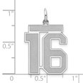 thumbnail image 2 of 925 Sterling Silver Number 16 Pendentif Pendentif Charmes, 2 of 6