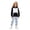 Black, variant on Kids Girls Tracksuit Clothes Set Long Sleeve Hoodie Sweatshirt Pants Two Piece Color Casual Outfit For Toddler Casual Pants Set 9-10 Years