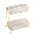 thumbnail image 4 of Cosmetics Organizer Rack Buffet Serving Tray Shower Plates for Home Kitchen White, 4 of 8