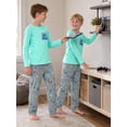 thumbnail image 5 of Beezizac Boys 2‑Piece Long Sleeve Pajama Set, Game Controller & Play Games Graphic Kids Sleepwear Size 14, 5 of 7