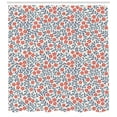 thumbnail image 3 of Ambesonne Vintage Shower Curtain, Retro Bohemian Floral, 69"Wx84"L, Red Blue White, 3 of 3