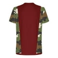 thumbnail image 4 of Dovford Mens Casual Short Sleeve Tops Summer Crew Neck Loose T-Shirt Camouflage Colorblock Shirts Cute Tee Clothes Plus Size, 4 of 5