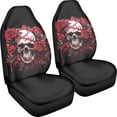 thumbnail image 3 of XYZCANDO Skull Floral Car Seat Covers for Woman Soft Car Front Seat Covers Full Protection Washable, for Van Truck Vehicle, 3 of 10