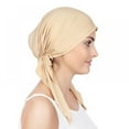 thumbnail image 5 of Chemo Headwear Pre Tied Head Scarf Headwraps Lightweight Turban Beanie Cap for Women, 5 of 6