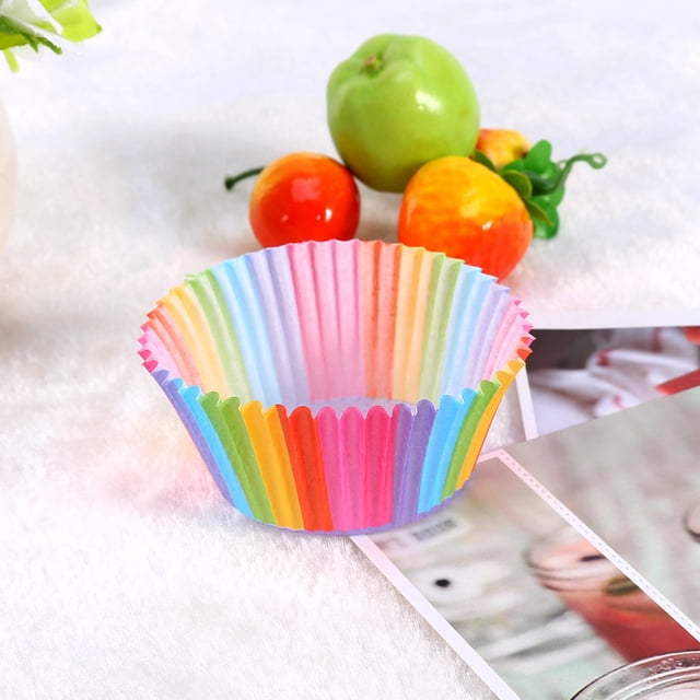 Vaso de papel para hornear, 100 unidades, colorido, utensilios de cocina para magdalenas, funda para muffins, funcionalidad inteligente