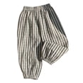 thumbnail image 3 of Girls Pants Toddler Plaid Striped Elastic Casual Pants Summer Lightweight Proof Green 3-4 Years, 3 of 5