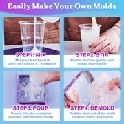 LET'S RESIN 15A Silicone Mold Making Kit-Translucent Silicone Rubber Non-Toxic Liquid Mold Making Silicone-20.46oz Super Elastic Molding Silicone