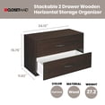 thumbnail image 3 of ClosetMaid Stackable 2 Drawer Wooden Horizontal Organizer, Espresso, 3 of 10