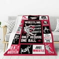 thumbnail image 2 of Wrestling Blanket Wrestling Throw Blanket Soft Fleece Flannel Bedding Wrestling Gifts for Men Wrestler Boys Women Girls Lovers Adults Stuff Plush for Couch Sofa Bed Room Decor, 2 of 8