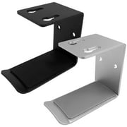 2 Packs AluminumHeadphone Stand Hanger, SourceTon 2 Headset Holder Mount (Black and Silver) with Strong Adhesive Tape