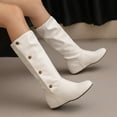 thumbnail image 6 of Women's Inner Height Sloping Heel Casual Boots With High Boots Fashion Boots, 6 of 8
