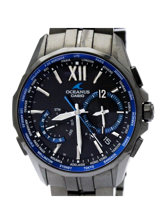 Pre-Owned CASIO Oceanus Titanium Manta Solar Mens Watch OCW-S3400B-1AJF