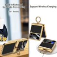 thumbnail image 5 of Ring Case Compatible for Samsung Galaxy Z Flip 3 5g Case with Hinge Protection & Camera Protector,Full Protective Magnetic Leather Samsung Flip 3 Cover,Flip Phone Case Galaxy Z Flip 3 Case Black, 5 of 14