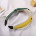 thumbnail image 7 of Unique Bargains Color Block Knotted Wide Headband Fashion Hair Accessories for Women Yellow Gray 1.57" Width, 7 of 7
