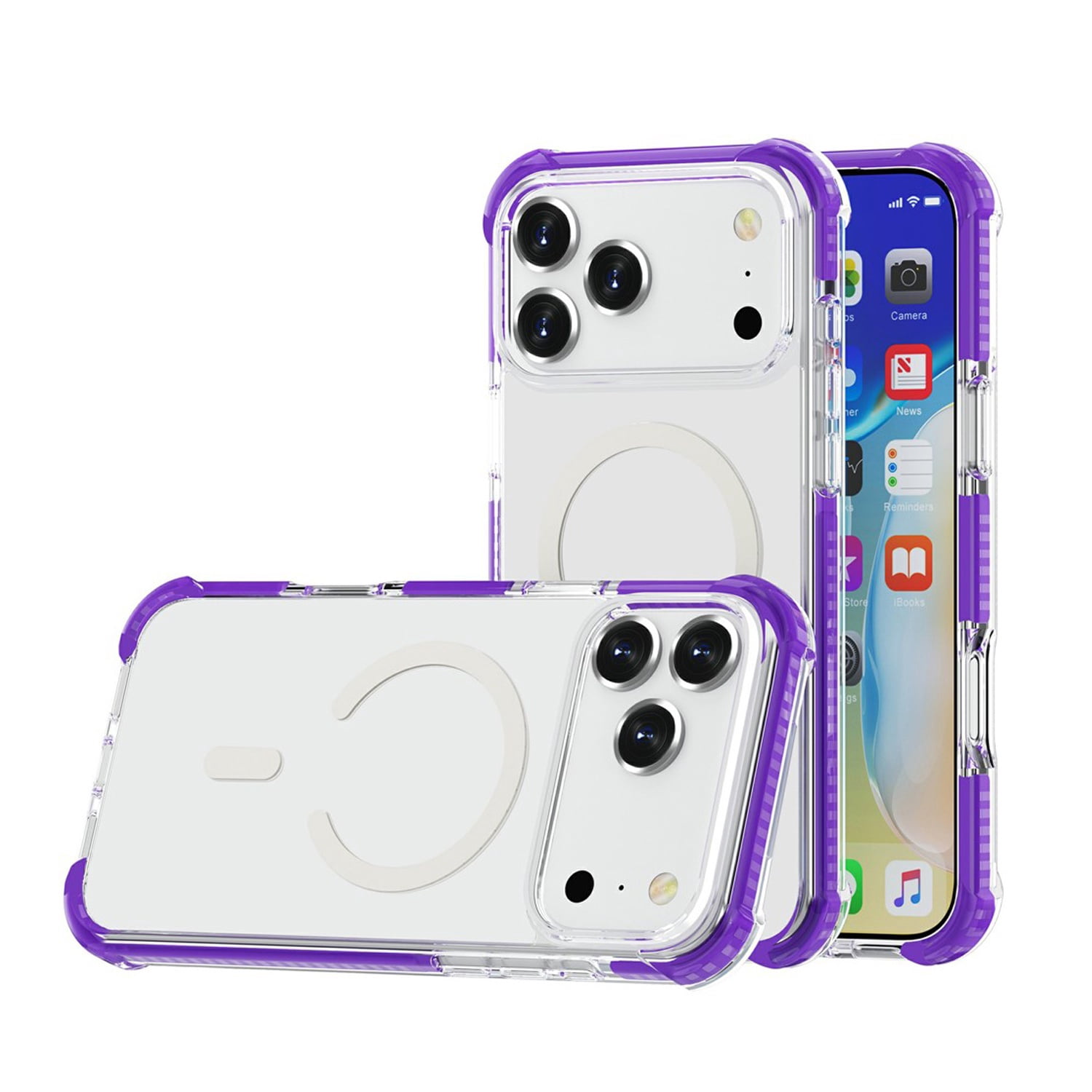 Flexible TPU Mesh Protective Case for iPhone 17 Pro Max - Purple