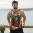 thumbnail image 6 of Salouo Pond Meditating Tiger for Men's Tank Tops,Sleeveless Muscle Shirts for Men Quick Dry Workout Tank Top Gym Muscle Tee Fitness Bodybuilding Sleeveless T Shirt-X-Large, 6 of 7