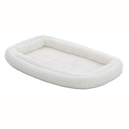 UPC: 0027773019053 | MidWest QuietTime Double Bolster Dog Bed & Crate Mat White 48