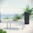 thumbnail image 3 of Modway Shore Outdoor Patio Aluminum Coffee Table in Silver Gray, 3 of 5