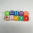 thumbnail image 4 of Dados de Punta D6 de acrílico transparente, alta calidad, 14mm, 10 colores, para juegos de mesa de Club/fiesta/familia, 10 unidades por lote, 4 of 4