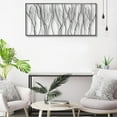 thumbnail image 3 of LuxenHome Black Abstract Trees Rectangular Metal Wall Decor, 3 of 10