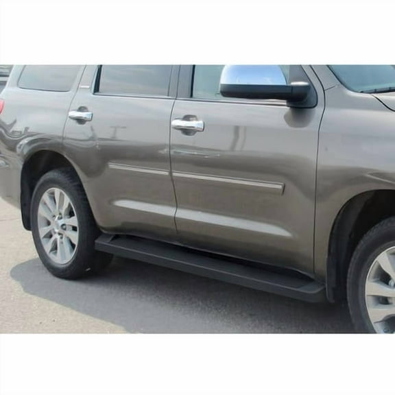 2008-2019 Toyota Sequoia Black Finish 6 Inch iRunning Board Door to Door Side Bar Side Step Running Board