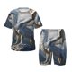 thumbnail image 1 of Fotbe Mountain White Dragon Pijama Estampada de 2 Piezas para Niños – Ropa de Dormir de Manga Corta Cómoda para Niños y Niñas, Camiseta y Shorts de Algodón-X-Large, 1 of 6