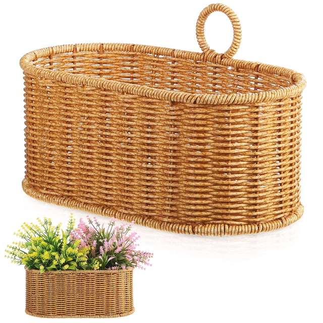 HEALEEP Cesta Colgante Para Cocina En Plástico Ligero Y Color Marrón