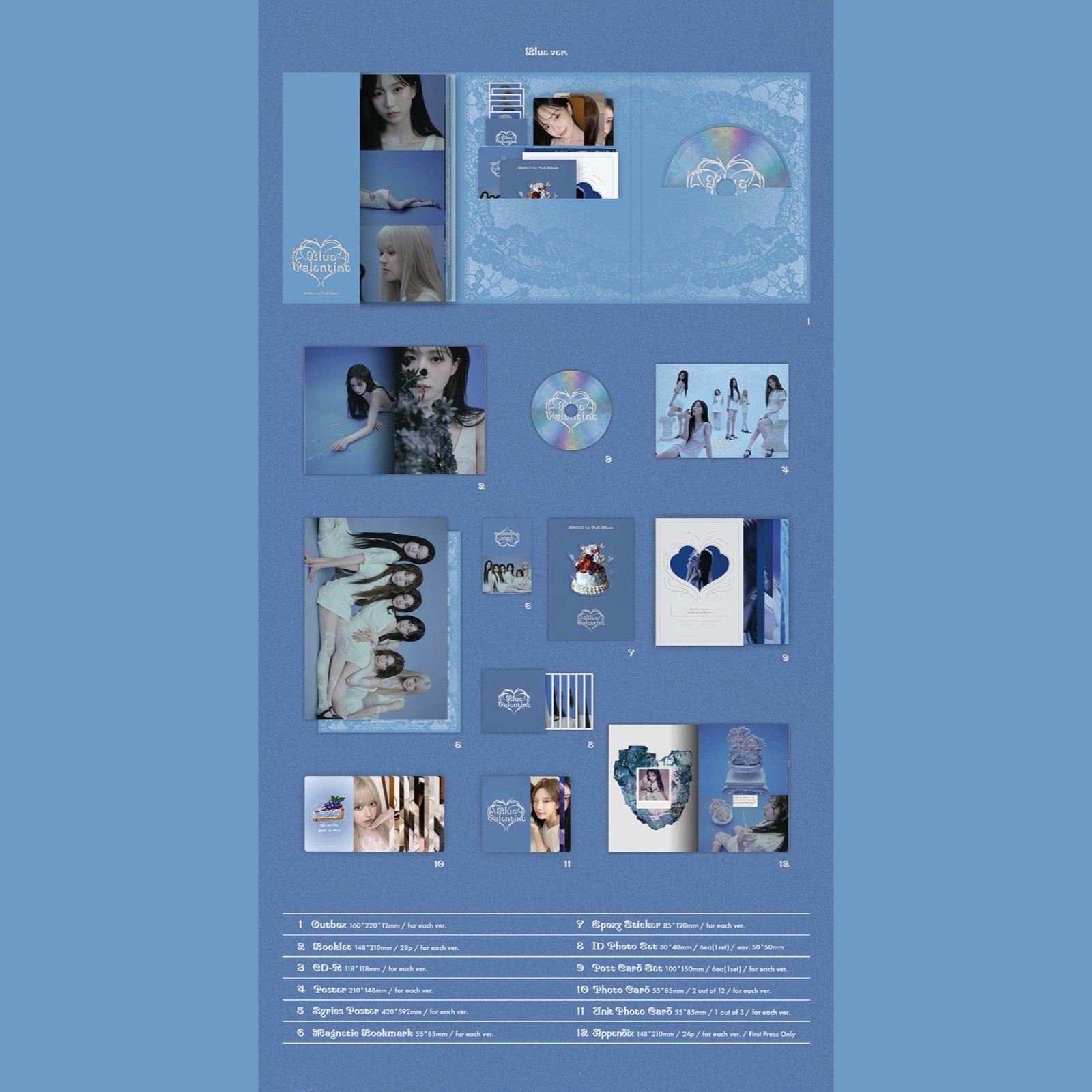 NMIXX - [BLUE VALENTINE] 1st Full Album LP RANDOM Version