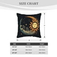 thumbnail image 4 of DouZhe Velvet Decorative Throw Pillow Covers Set of 2, Soft Square Cushion Cover with Invisible Zipper Fantasy Moon Sun Face Printing, 16"x16", 4 of 7