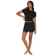 thumbnail image 3 of Hanes Originals Women's SuperSoft Comfywear Rib Sleep Shorts, Sizes S to 2X, 3 of 8