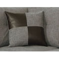 thumbnail image 2 of PonLiving Furniture_L Shape Sectional Sofa Set with Storage Ottoman, Left Hand Facing Chaise, Brown/Gray Color, Linen Upholstery Material, 2 of 3