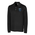 thumbnail image 2 of Men's-Cutter & Buck  Black San Jose Earthquakes Big & Tall Advantage Eco Tri-Blend Pique Long Sleeve Polo, 2 of 3