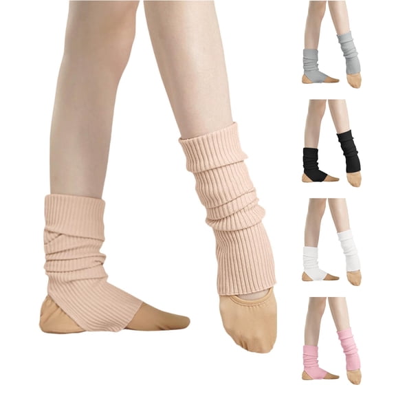 Daznico Adult Ballet Dance Leg Warmers Knit Yoga Socks Over Knee Long Leggings for Winter Latin Practice