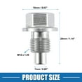 thumbnail image 3 of Unique Bargains Vehicle Engine Magnetic Oil Drain Plug M12x1.25 Stainless Steel with Copper Washer, 3 of 6