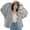 #062-Gray, variant on Women's Lightweight Windbreaker Hooded Full-Zip Long Sleeve Jacket with Pockets Casual Outdoor Coat