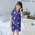 thumbnail image 6 of LNMQLPDBS Summer Pajamas Unisex Baby Clothes Pattern Printed Satin Short Sleeve with Shorts Toddler Pajamas Baby Gifts for Girls Boys Silky Loungewear for Home, 6 of 6