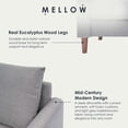 thumbnail image 3 of Mellow MAE Mid-Century Modern Curved Arm Sofa with Solid Wood Legs, Light Grey, 3 of 12