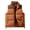 Orange, variant on Mens Outdoor Vest Padded Puffer Vest Plus Size Lightweight Down Sleeveless Zip Up Quilted Gilet Outwear