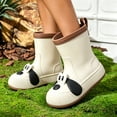 thumbnail image 6 of O-049 White Ladies White Mid Calf Rain Boots Waterproof Non Slip Pull On Outdoor Garden Work Shoes For Women, 6 of 6