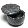 thumbnail image 2 of jalz jalz Marble Salt Box Spice Pinch Pot Black Big Salt Cellar, 2 of 10