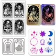 thumbnail image 2 of Skull Tarot Card Clear Silicone Stamp Metal Frame Cutting Die Cuts Layering Moon and Sun Paint Craft Stencils for Card Making Scrapbooking Craft DIY Embossing, 2 of 7
